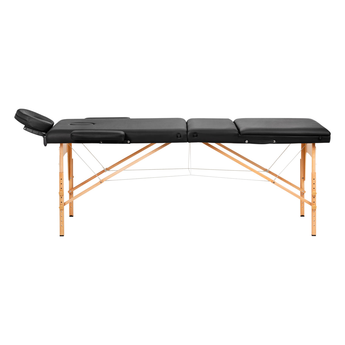 Massageliege Aus Holz Klappbar Komfort Activfizjo Lux 3 Sektionen 190 X70 Schwarz