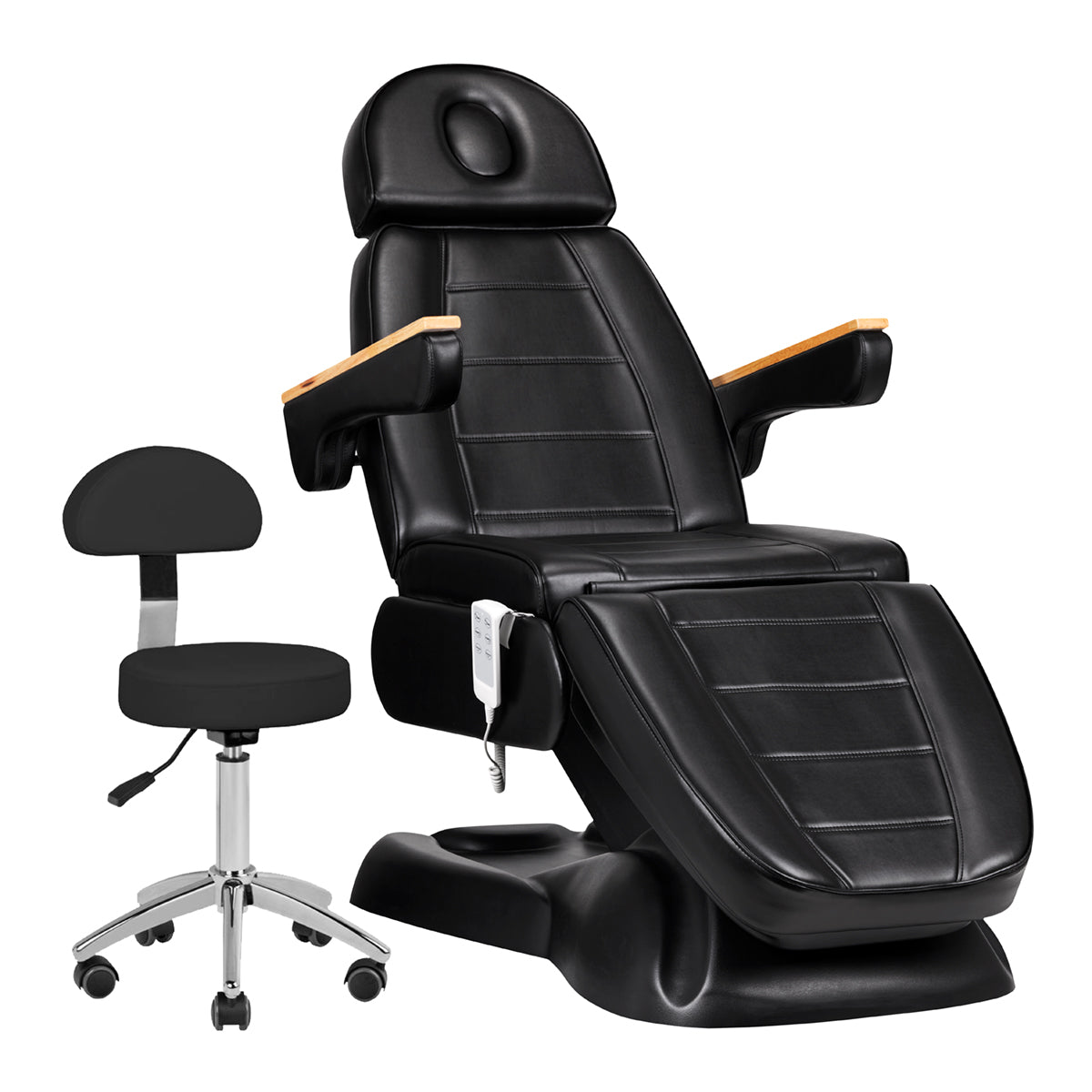 Elektrische Kosmetikliege Sillon Lux 273b + Hocker 304 Schwarz