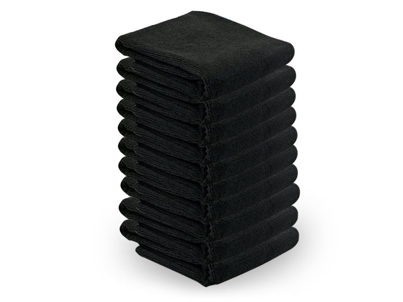 Microfiber towel 73x40cm 10 pcs. Black