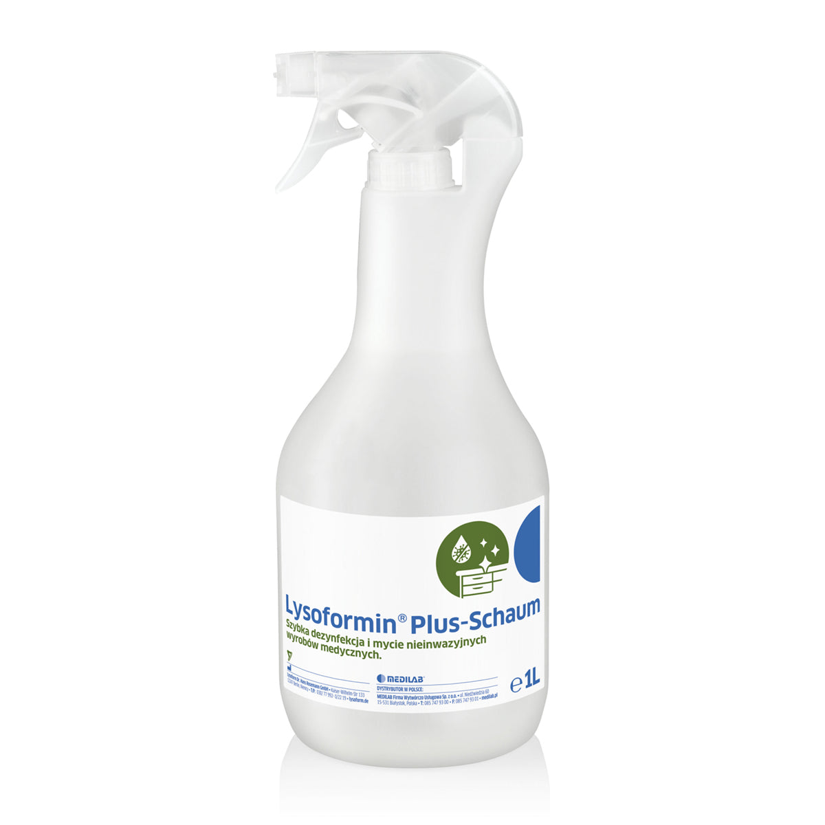 Disinfectant and cleaning foam lysoformin plus foam 1l