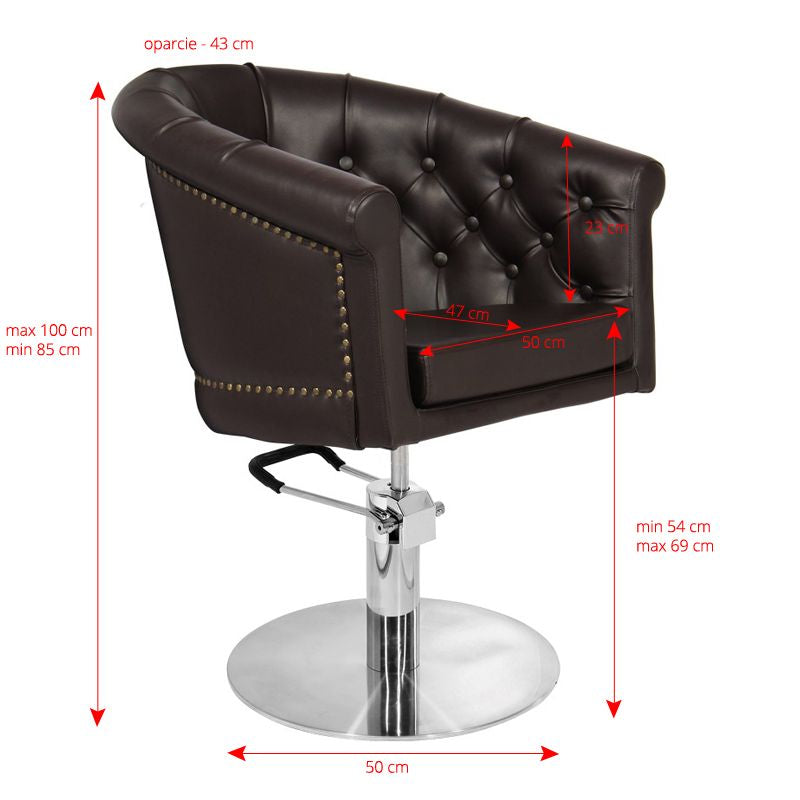 Gabbiano hairdressing chair london brown