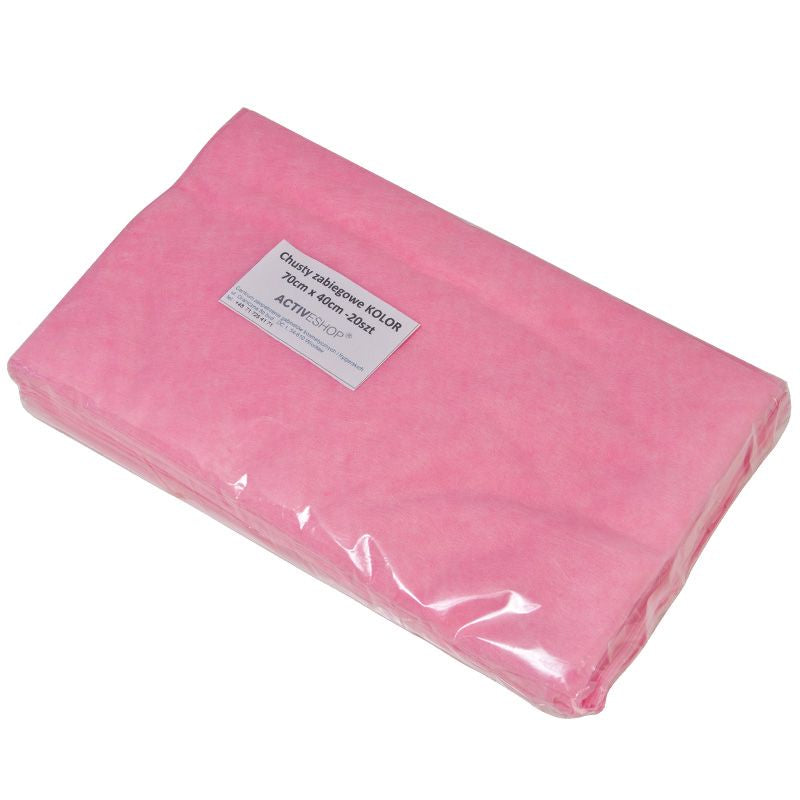 Disposable towels for cosmetic treatments 20 pcs. 70x40 cm pink