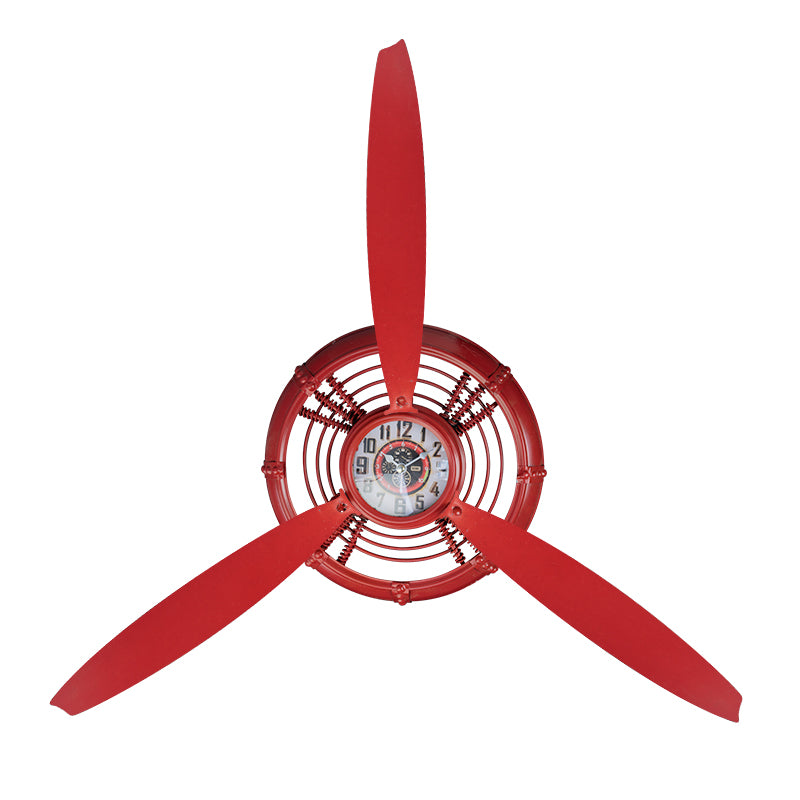 Clock decoration propeller red