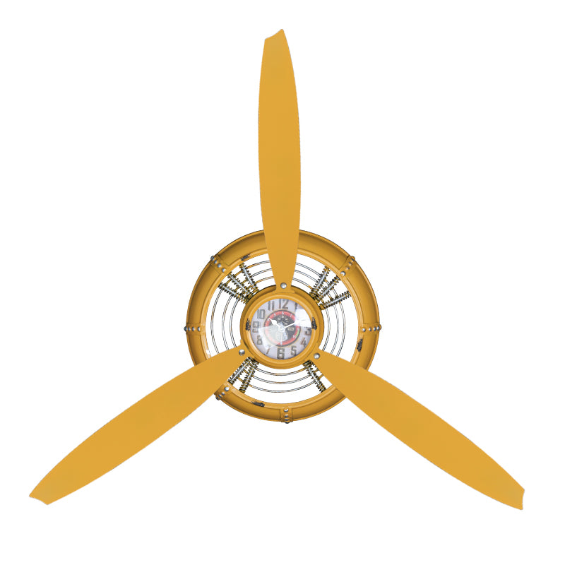 Clock decoration propeller yellow