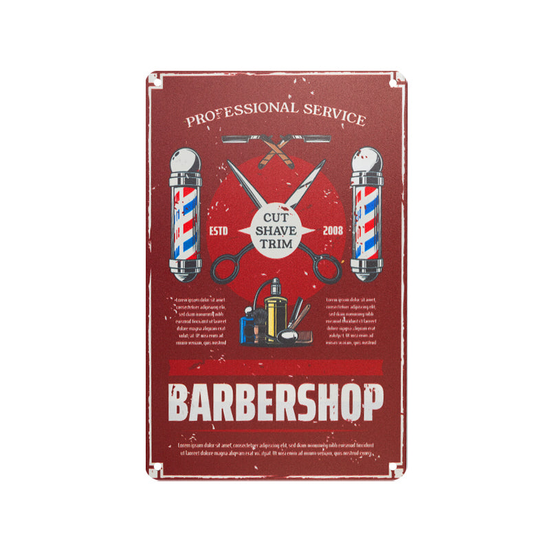 Decoration board barber b029