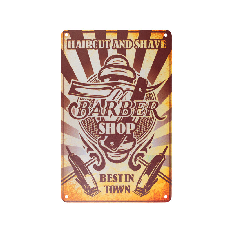 Decoration board barber b072