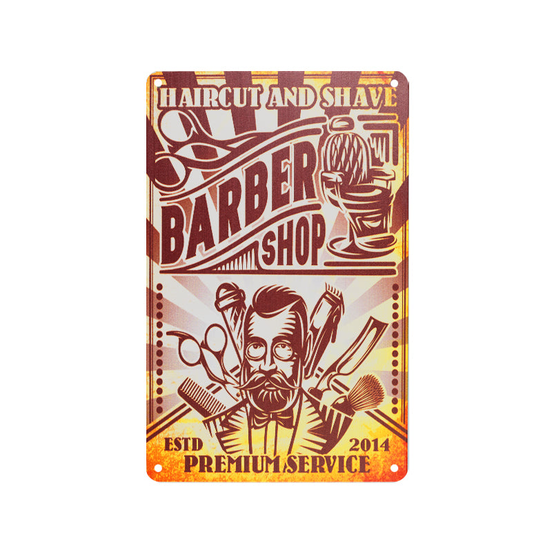 Decoration board barber b073