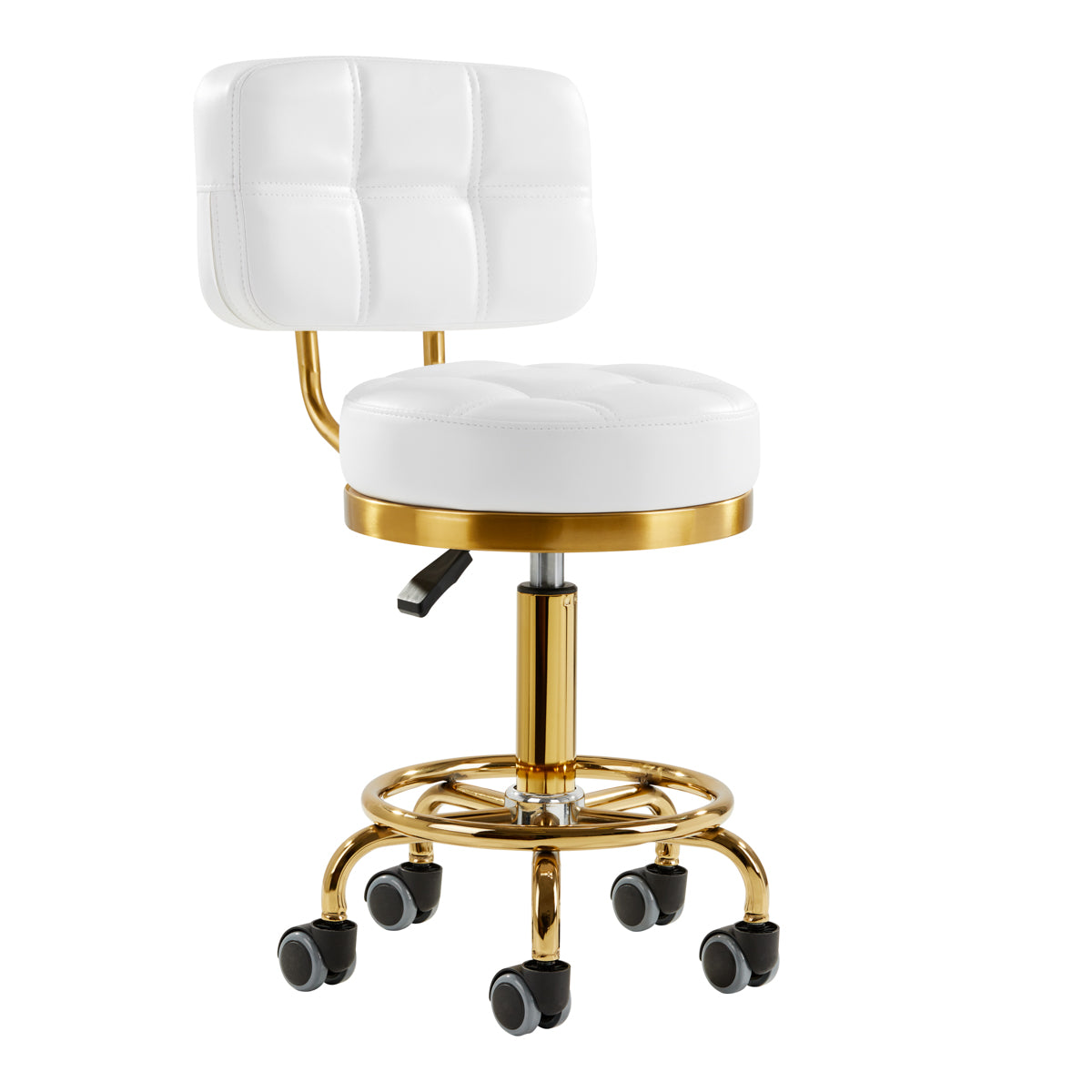 Cosmetic stool Gold AM-830 White 