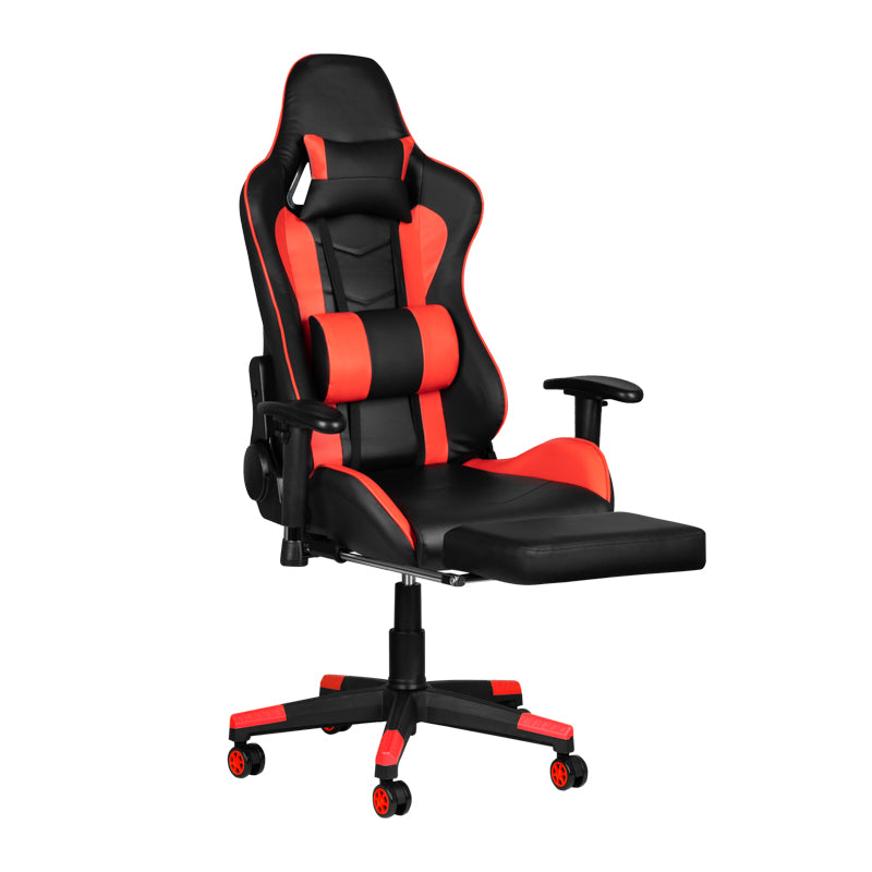 SILLA GAMING PREMIUM 557 CON REPOSAPIÉS ROJO