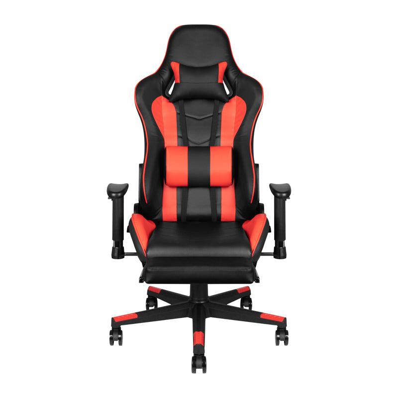 SILLA GAMING PREMIUM 557 CON REPOSAPIÉS ROJO