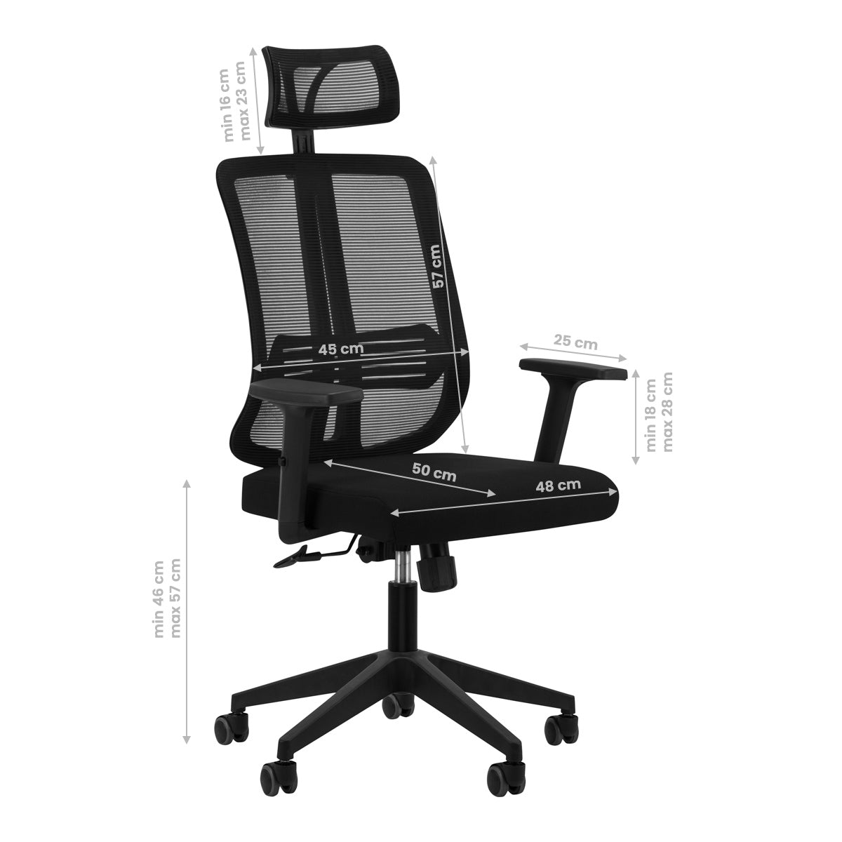 SILLA DE OFICINA QS-16A NEGRA