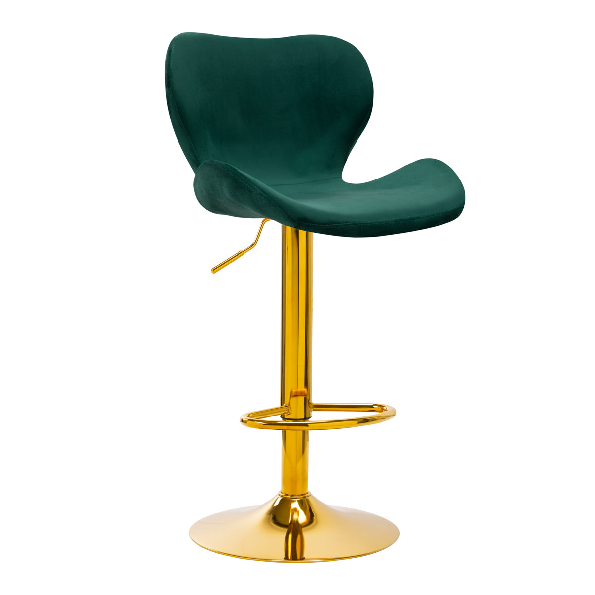 TABURETE DE BAR QS-B15 TERCIOPELO VERDE