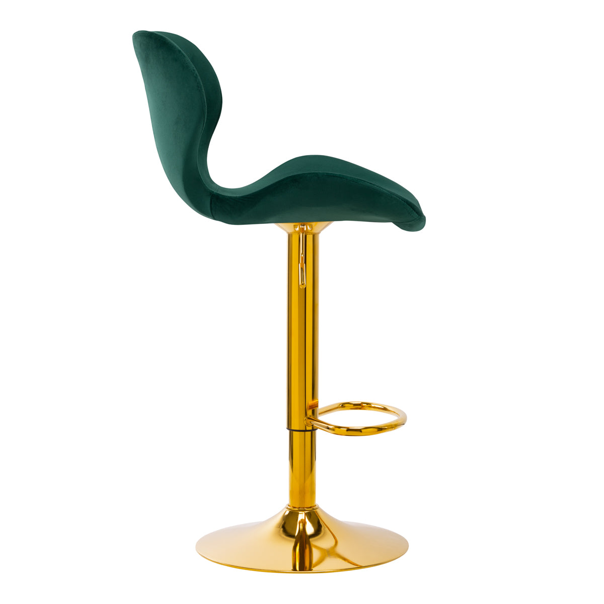 TABURETE DE BAR QS-B15 TERCIOPELO VERDE