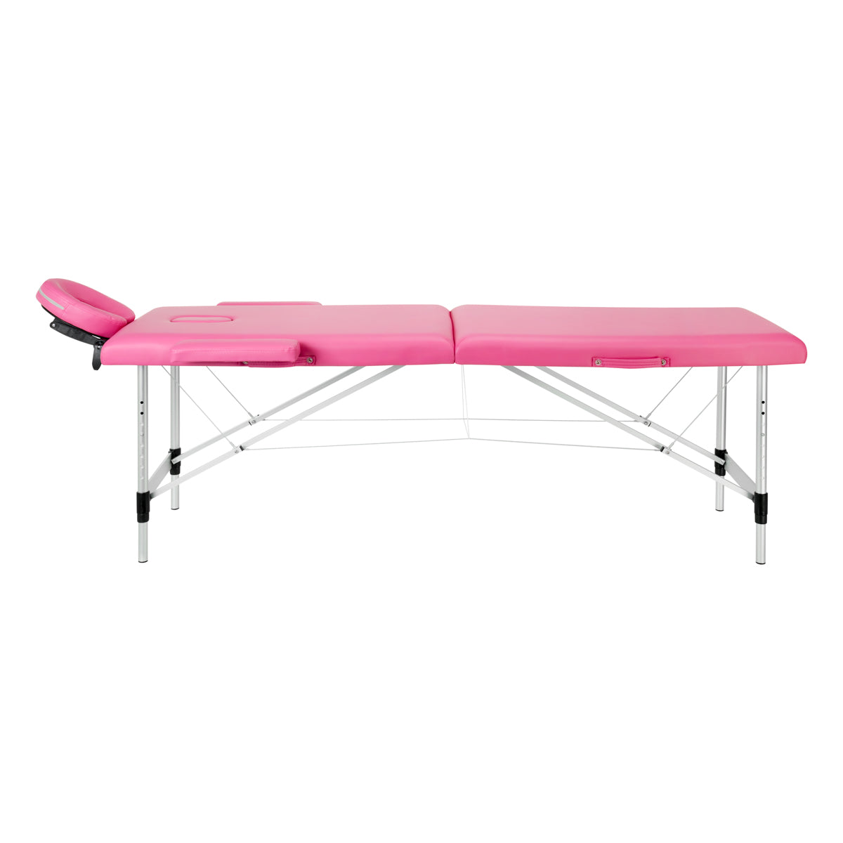 Folding massage table aluminum comfort Activ Fizjo 2 segments pink