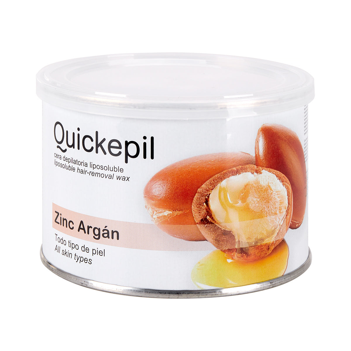 Quickepil cera depilatoria lata zinc-argan 400 ml