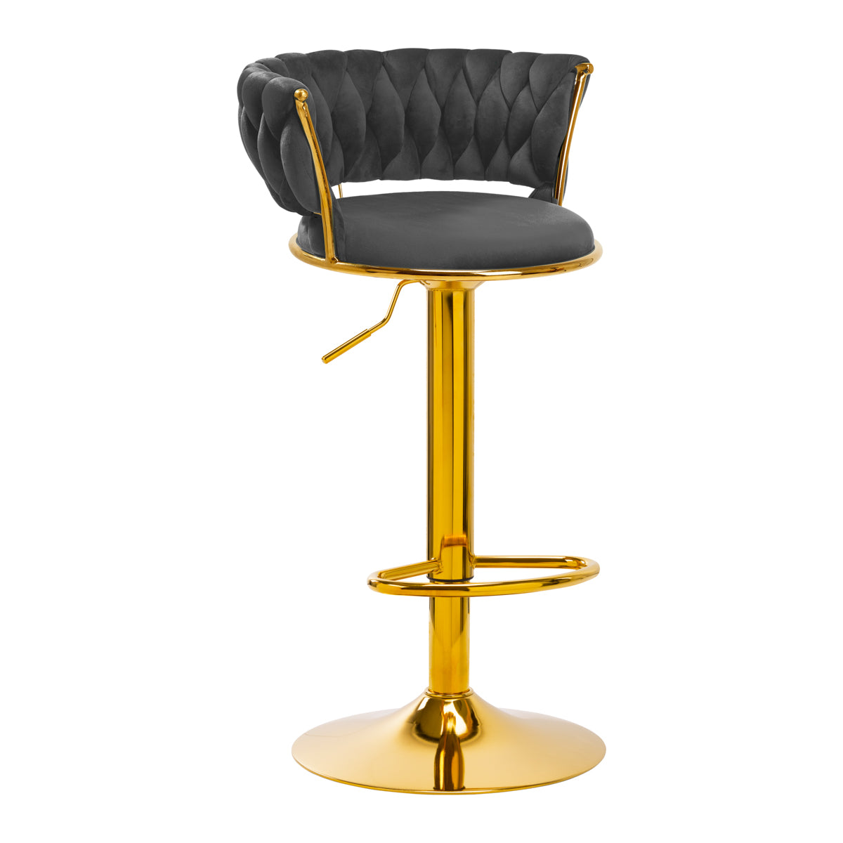 4Rico cosmetic stool QS-B313a velvet gray 