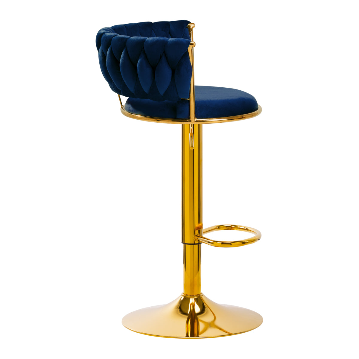4Rico bar stool QS-B313a velvet navy blue 