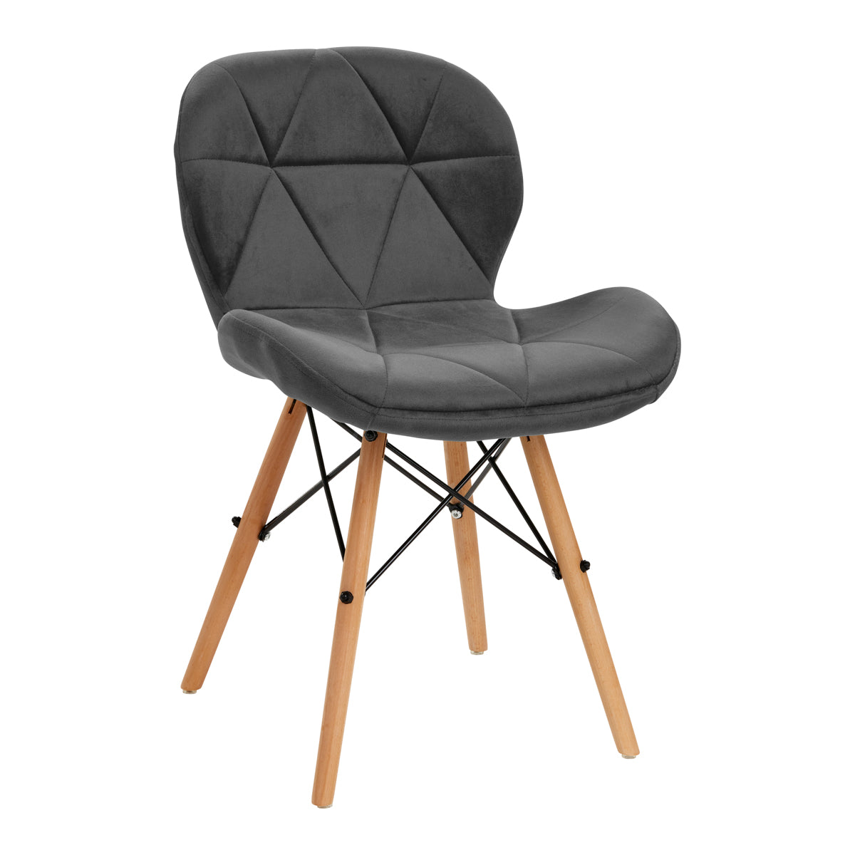 4Rico cosmetic chair QS-186 velvet gray 