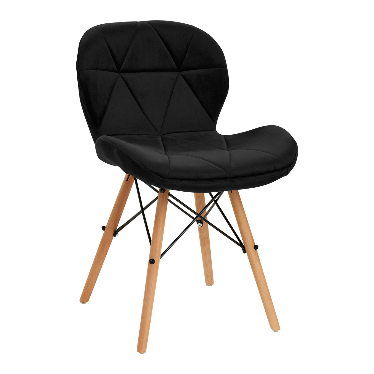 4Rico cosmetic chair QS-186 velvet black 