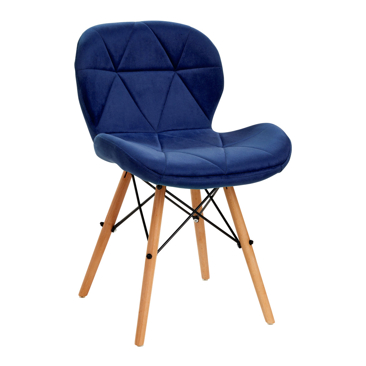 4Rico cosmetic chair QS-186 velvet navy blue 
