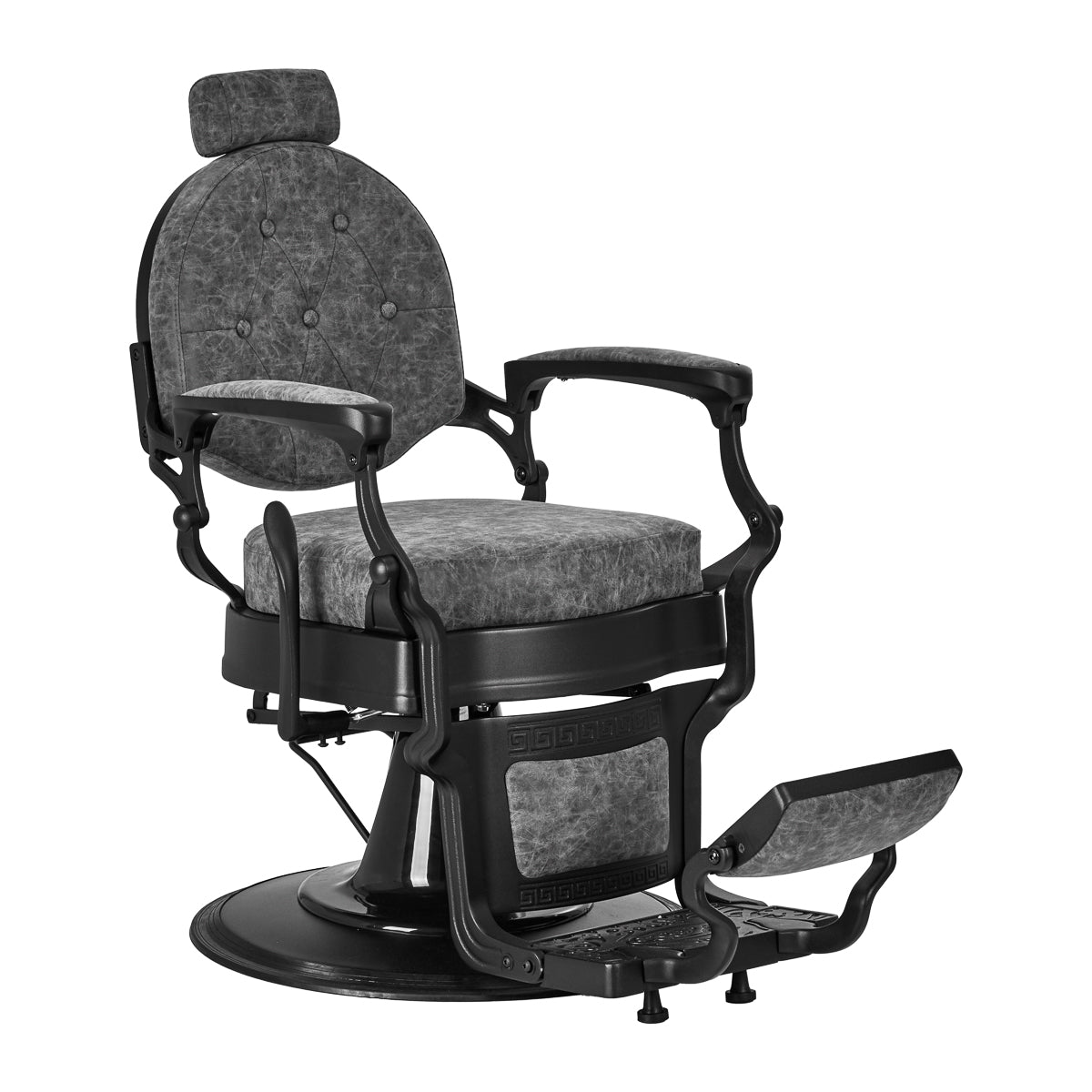 Barber chair President old leather gray 