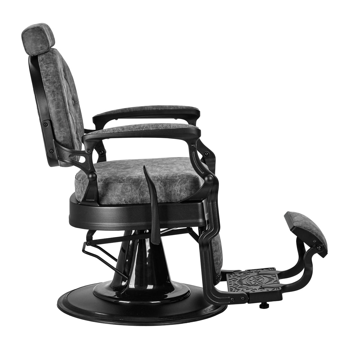 Barber chair President old leather gray 