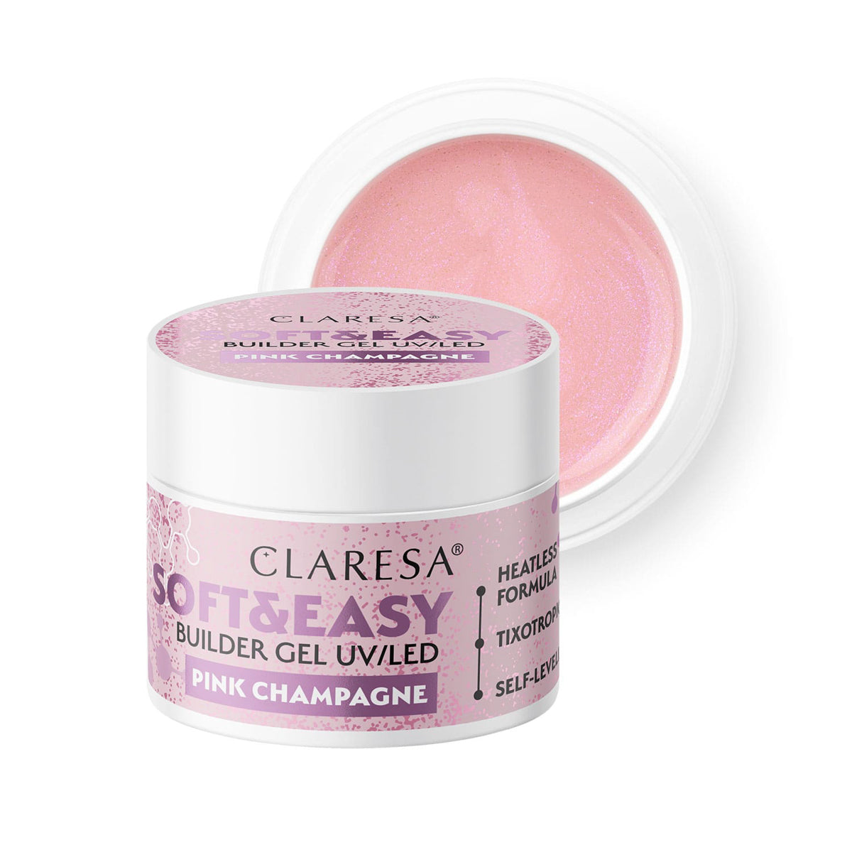 Claresa Aufbaugel Soft&Easy Gel Rosa Champagner 12g