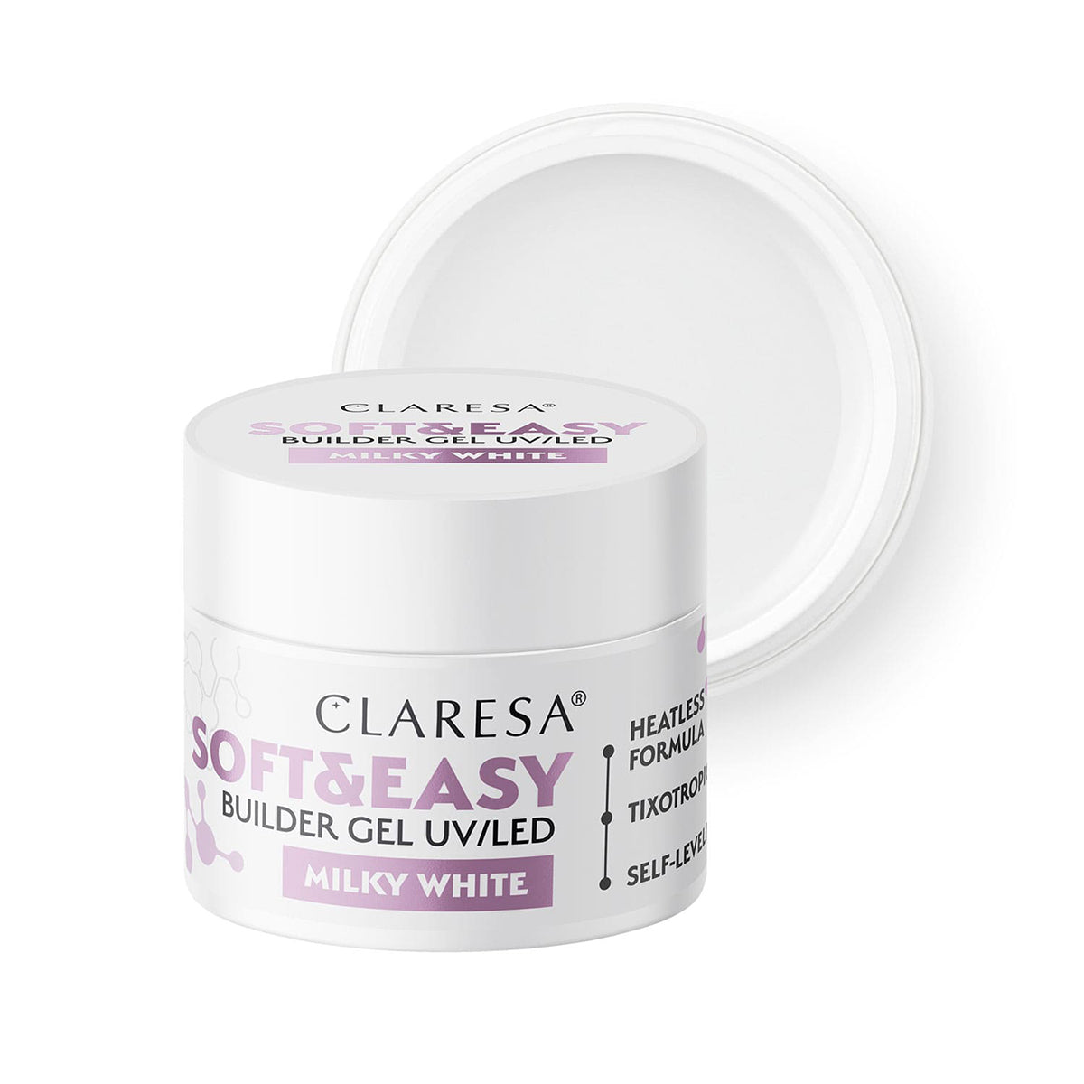 Claresa Aufbaugel Soft&Easy Gel Milch Weiß 12g