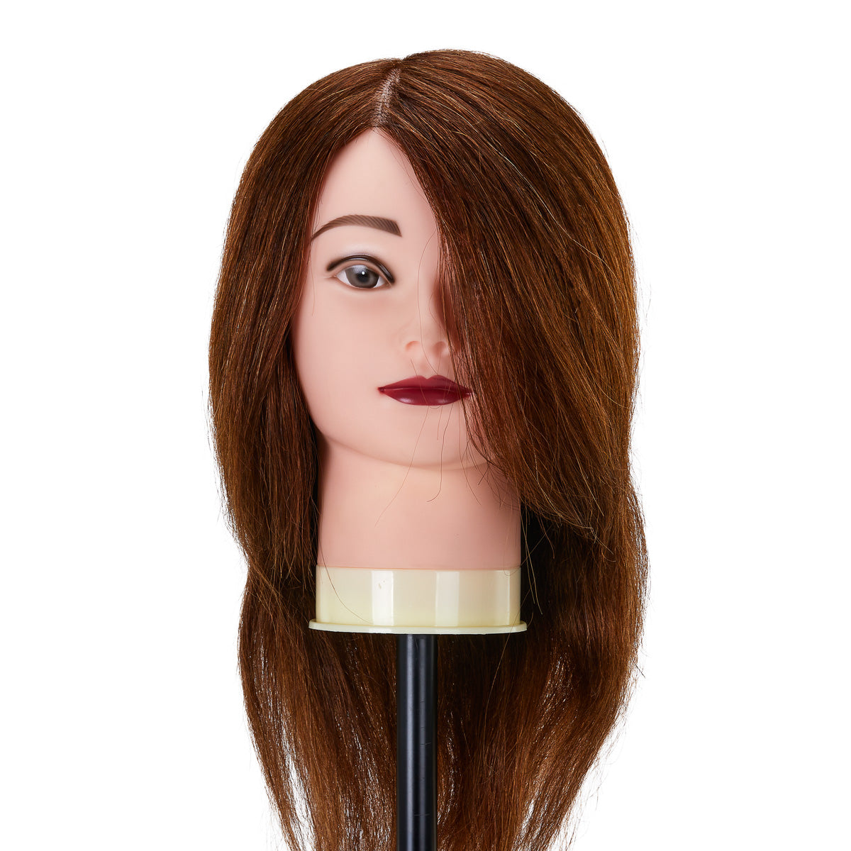 Gabbiano WZ1 Hairdressing Training Head with Real Hair, Color 4#, Length 16" 