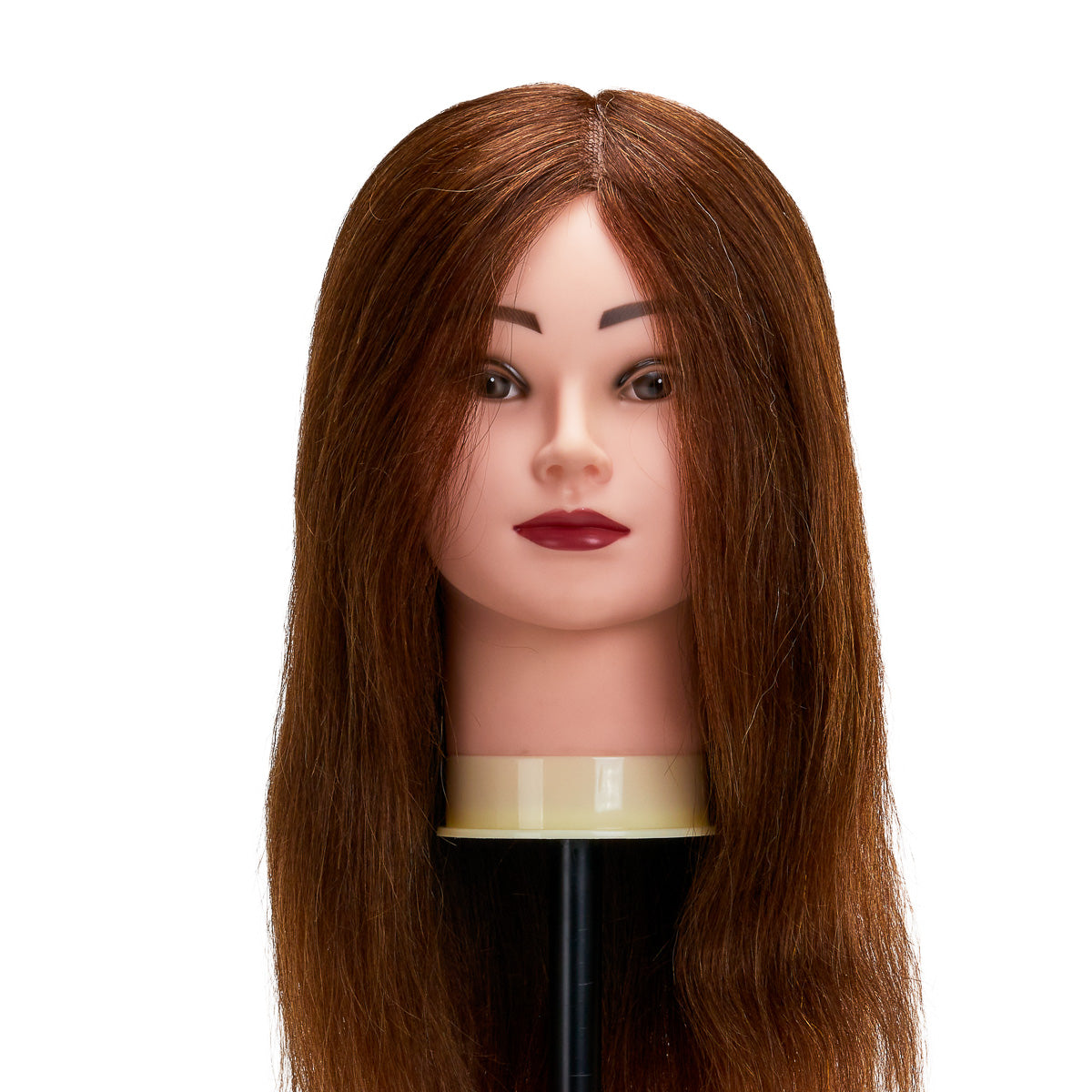 Gabbiano WZ1 Hairdressing Training Head with Real Hair, Color 4#, Length 20" 