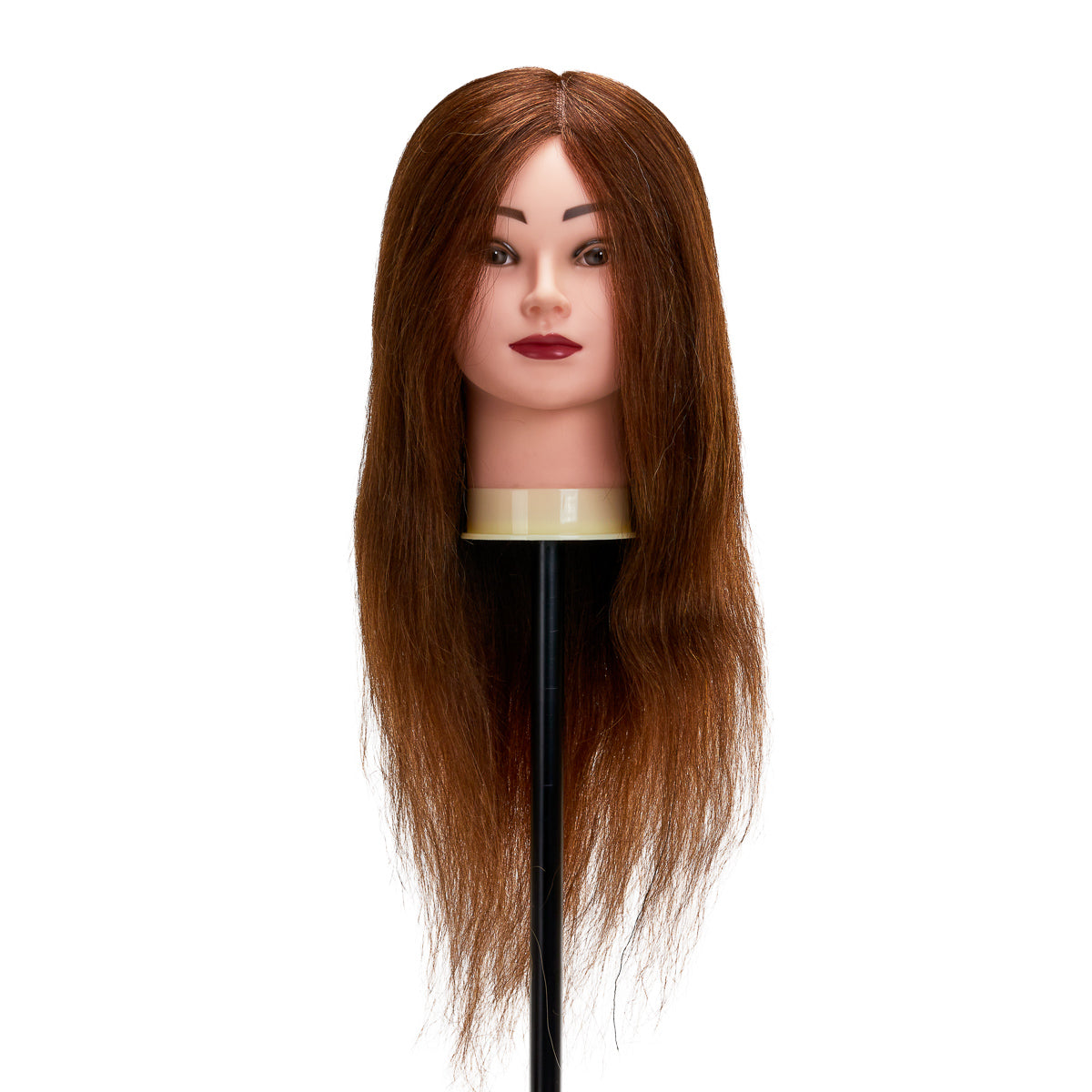 Gabbiano WZ1 Hairdressing Training Head with Real Hair, Color 4#, Length 20" 